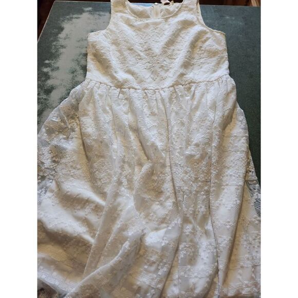 Sundance "In a Heartbeat" White Lace Sleeveless Dress, Size 12 - Picture 4 of 6
